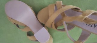Sandalias DANA Beige/Amarillas Tacon