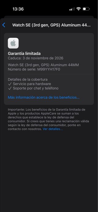 Apple Watch SE 3 44mm GPS Negro