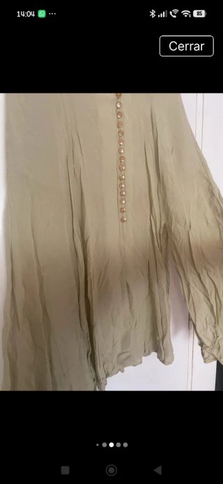 Blusa y falda verde oliva con bordado