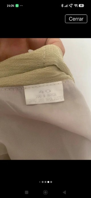 Blusa y falda verde oliva con bordado
