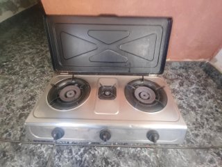 Cocina de gas portátil 2 fuegos