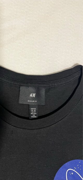 Camiseta NASA Talla S Negra