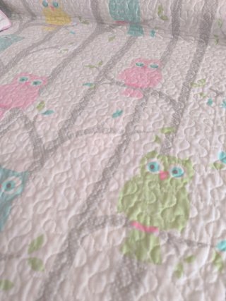 Colcha bouti búhos cama 105 cm