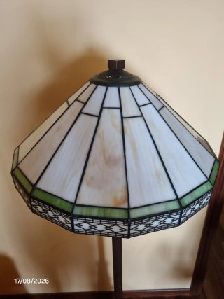 Lámpara de pie Tiffany cristal y metal