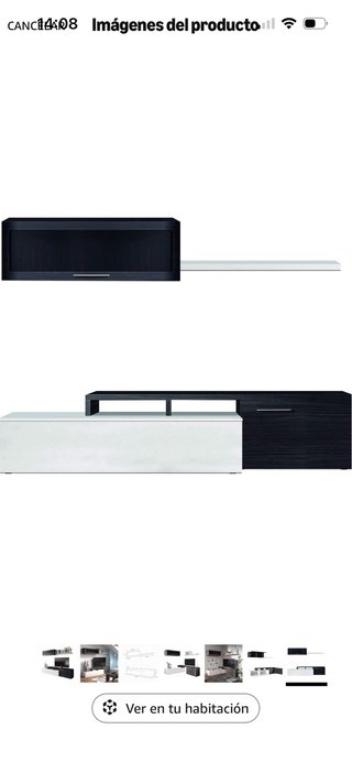 Mueble de Salón Habitdesign Blanco/Gris