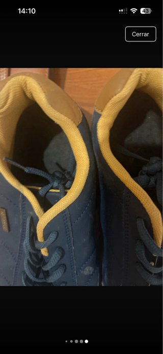 Zapatillas deportivas azul y amarillo