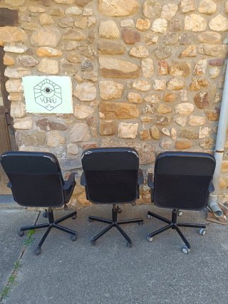 Sillas de oficina negras (ikea renberget)