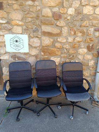 Sillas de oficina negras (ikea renberget)