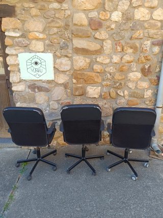 Sillas de oficina negras (ikea renberget)