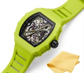 Reloj Automático Hombre Esqueleto Verde