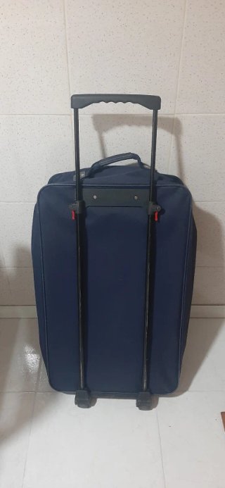 Maleta grande azul 2 ruedas