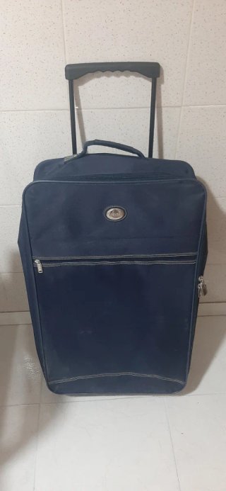 Maleta grande azul 2 ruedas