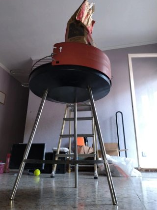 Barbacoa Portátil Negra y Roja