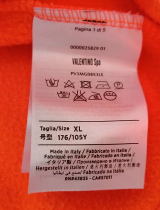 Sudadera Valentino Naranja Flúor Logo V