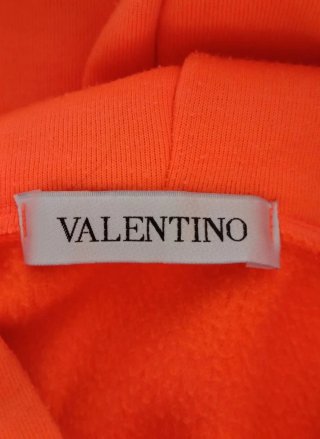 Sudadera Valentino Naranja Flúor Logo V