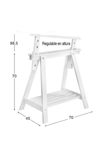 2 Caballetes de madera elevables