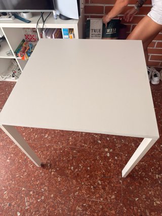 Mesa Comedor/Terraza Blanca Madera