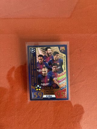 Carta Topps PES Barcelona Gold Limited Edition