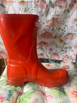 Botas de agua Hunter naranjas