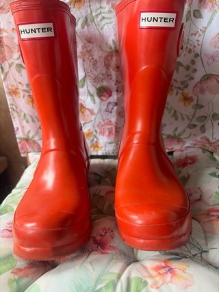Botas de agua Hunter naranjas