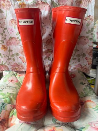 Botas de agua Hunter naranjas