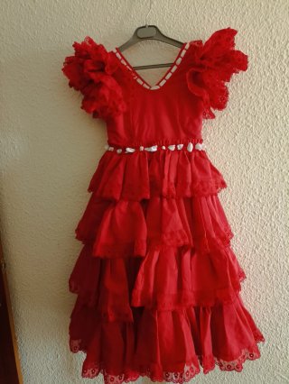 Vestido de gitana rojo volantes