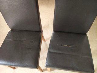Mesa y 4 sillas polipiel