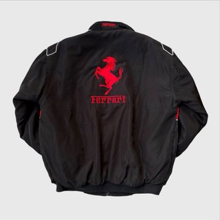 Giubbotto Ferrari Vintage Uomo Nero Rosso