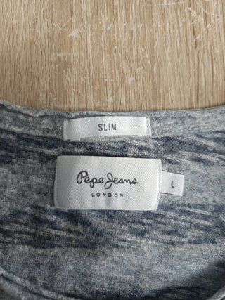 Camiseta Pepe Jeans Rayas Azul/Gris Talla L