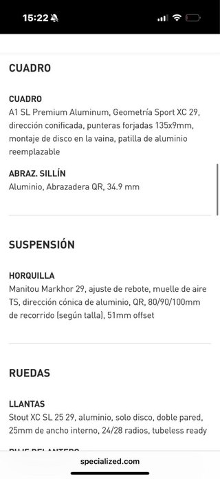 Bicicleta Montaña Specialized Rockhopper Pro 29 TM