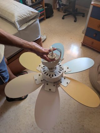 Ventilador de techo infantil multicolor