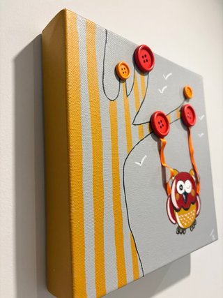 Cuadro infantil lienzo 3D 20x20 cm