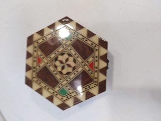Joyero Vintage Hexagonal Madera