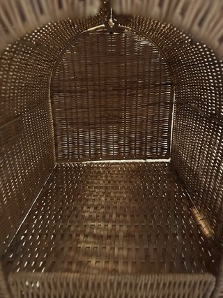Cama para gatos de mimbre