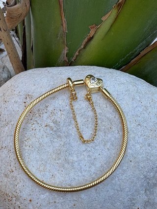 Pulsera Corazón Love Infinito Oro 925
