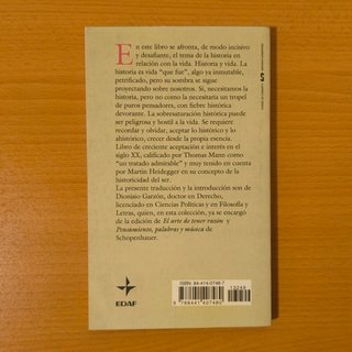 Sobre utilidad y perjuicios historia - Nietzsche