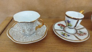Lote porcelana tazas joyero