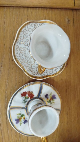 Lote porcelana tazas joyero