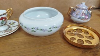 Lote porcelana tazas joyero
