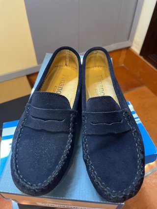 Zapatos de ante azul Finano talla 35