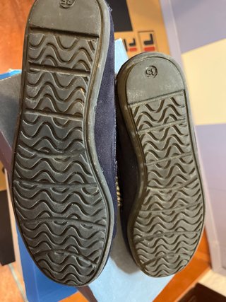 Zapatos de ante azul Finano talla 35