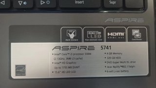 Portátil Acer Aspire 5741 Intel i3