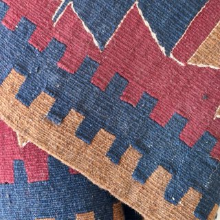 Tapete Kilim Vintage Genuíno (Selo de Chumbo)