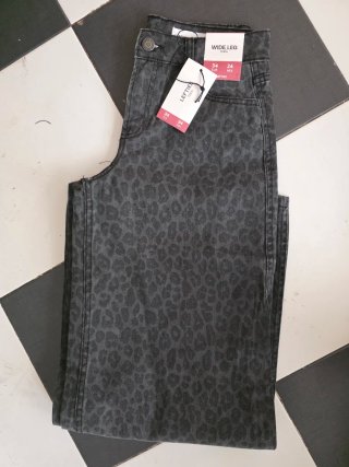 Pantalones Lefties Wide Leg Leopardo Talla 34