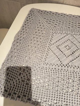 Funda cojín ganchillo 45x45