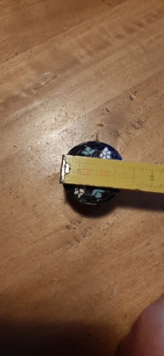 Portapillole vintage scatoletta metallo cloisonné