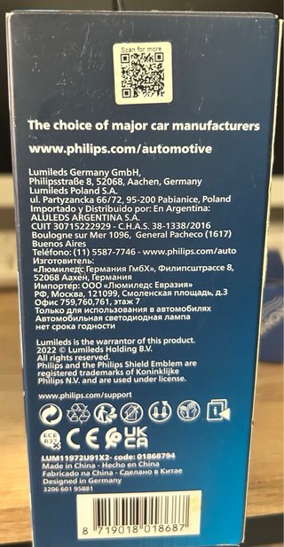 Bombilla LED Philips Ultinon Pro9100 H7