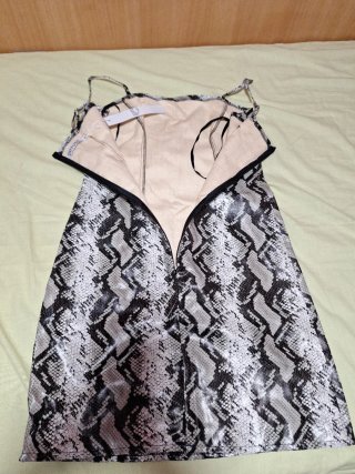 Vestido estampado serpiente tirantes