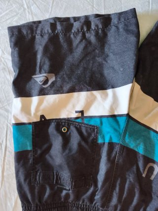 Bañador Quiksilver chico negro y turquesa
