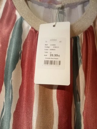 Vestido estampado rayas multicolor